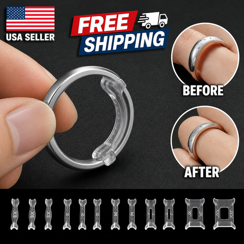 12pcs clear ring size adjuster - clear,